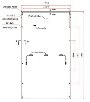 Photovoltaik Modul - 120 Mono PERC Half Cell - 390 Watt - silber